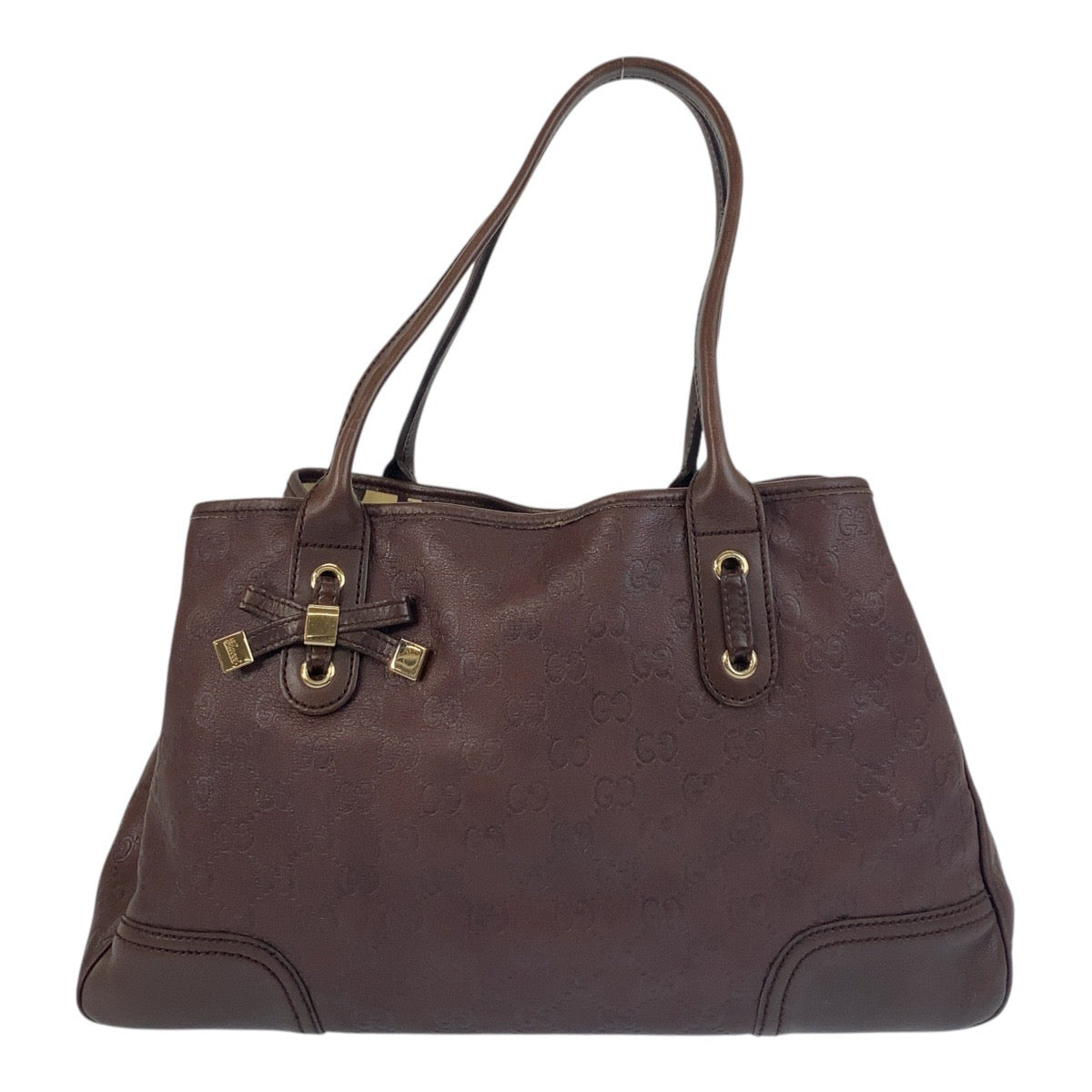GUCCI Tote Bag 163805 leather Brown Guccishima Princey