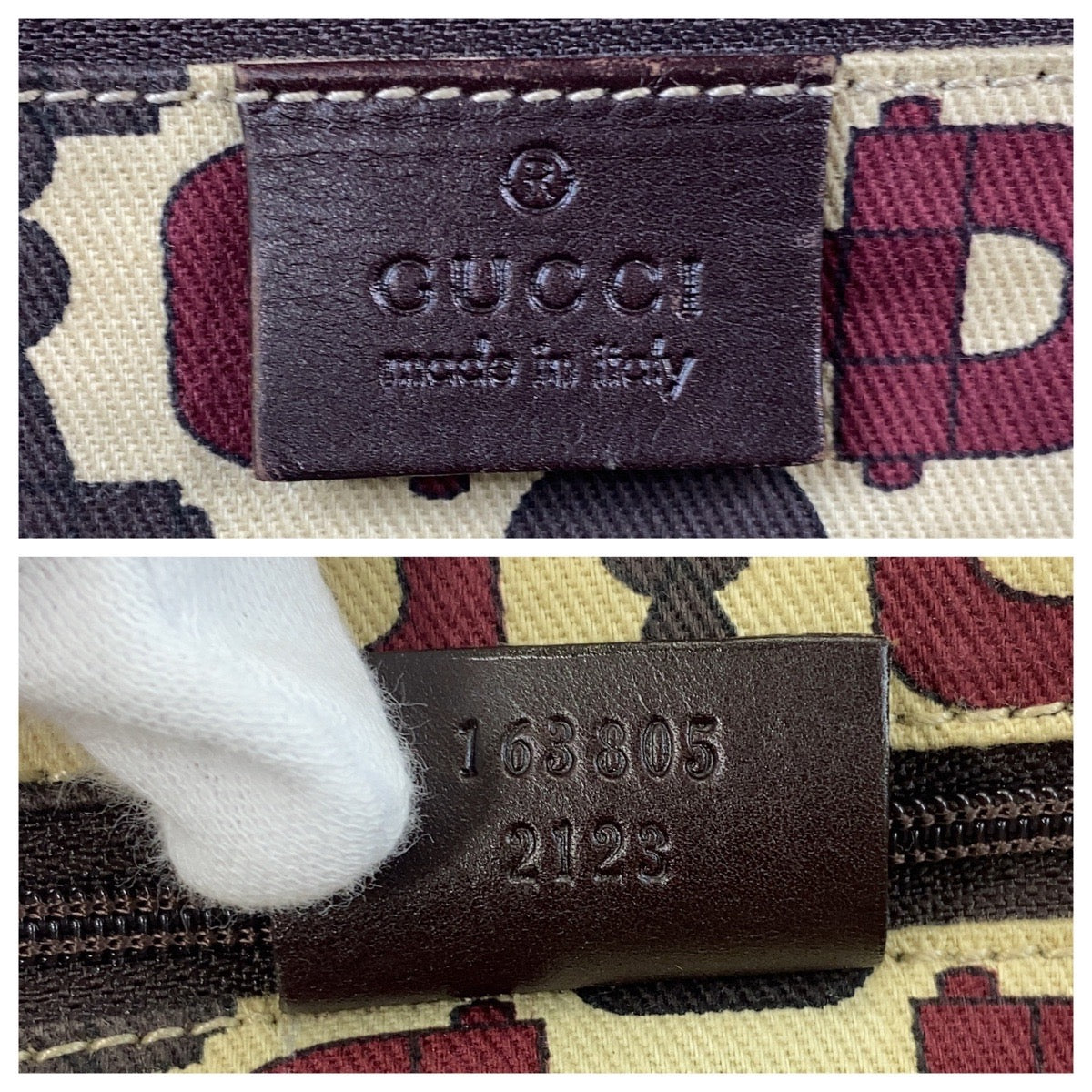 GUCCI Tote Bag 163805 leather Brown Guccishima Princey