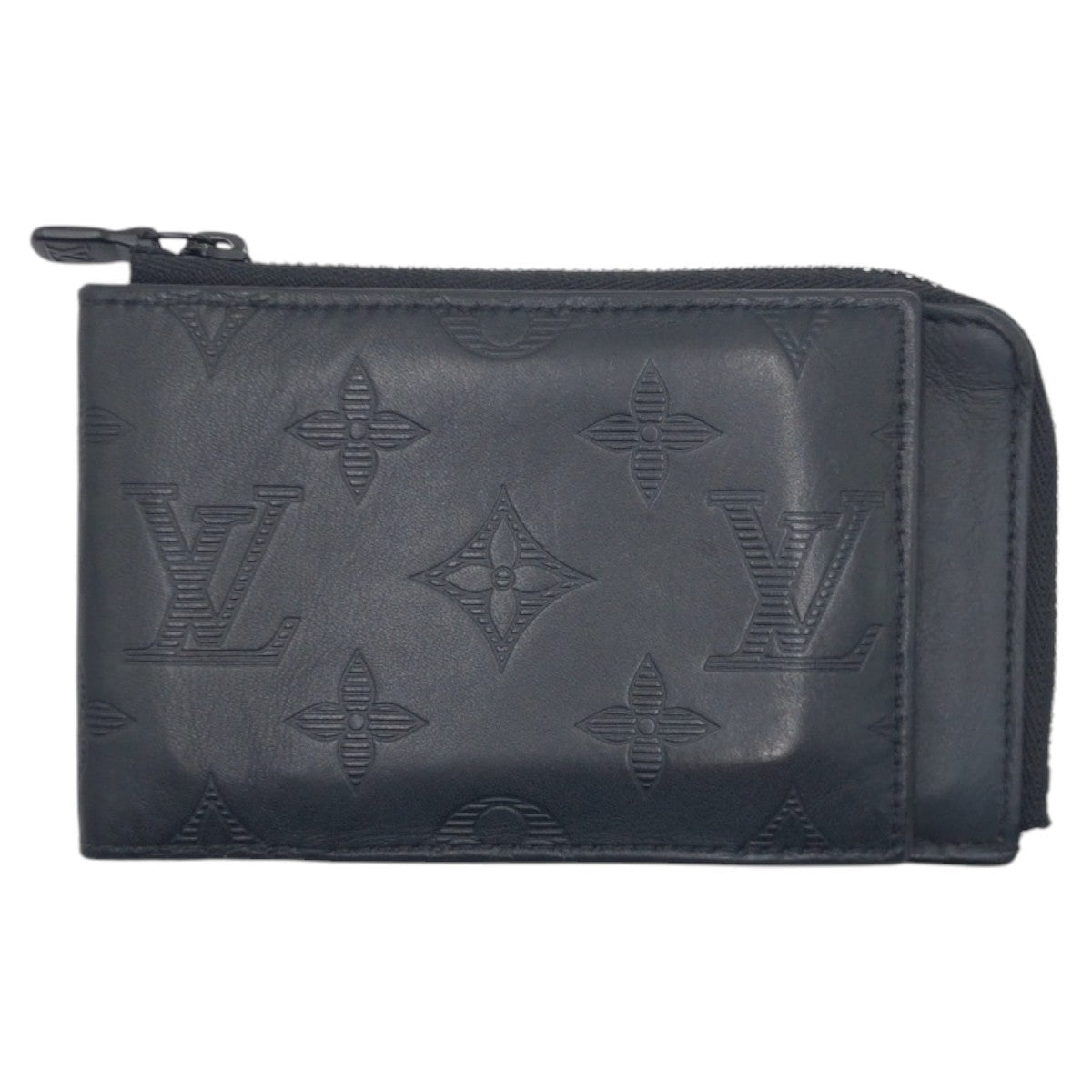 LOUIS VUITTON Coin case M82526 leather black Monogram hybrid wallet