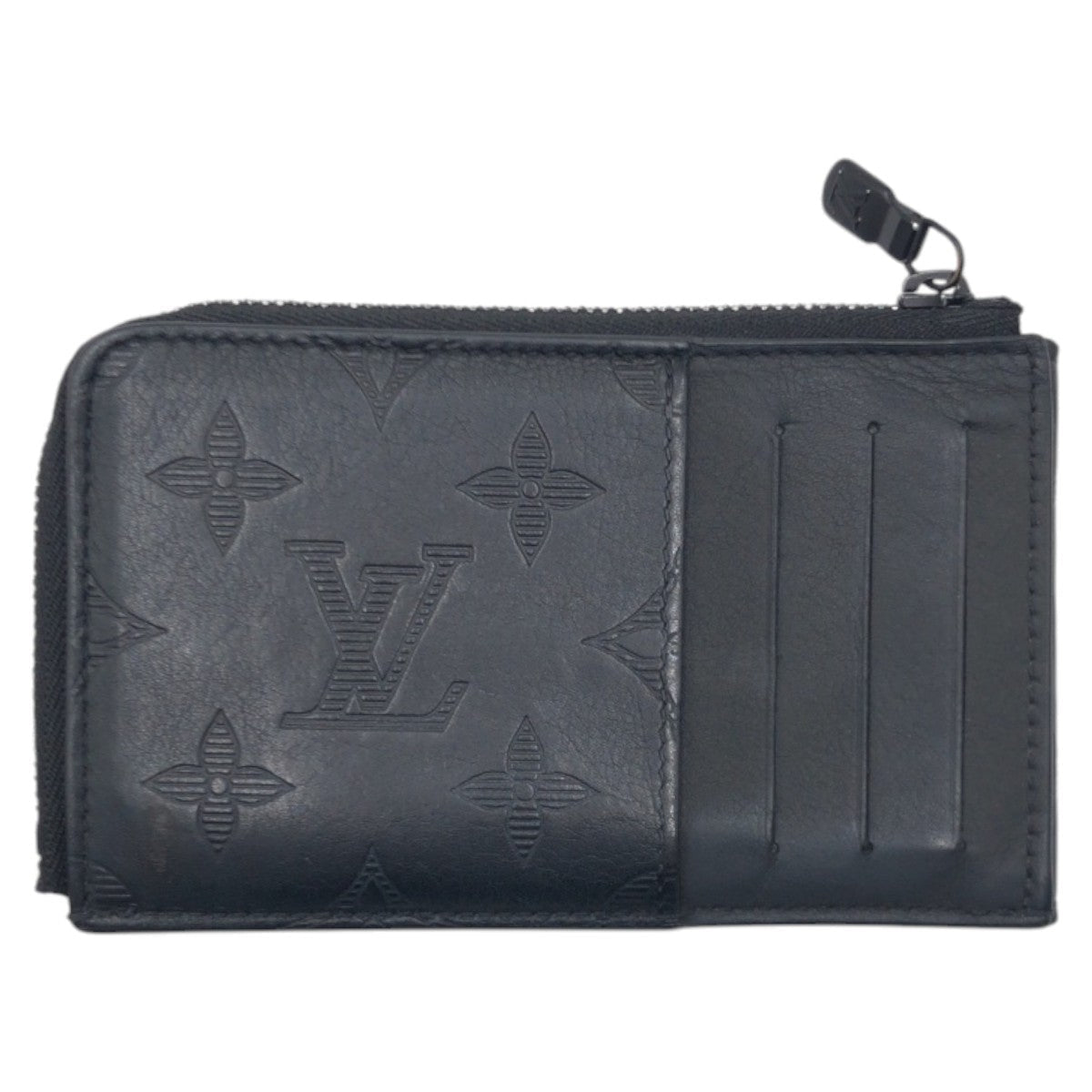 LOUIS VUITTON Coin case M82526 leather black Monogram hybrid wallet