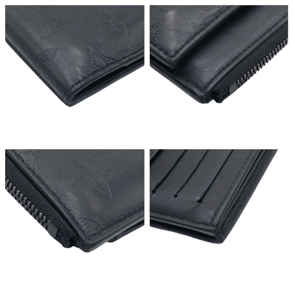 LOUIS VUITTON Coin case M82526 leather black Monogram hybrid wallet
