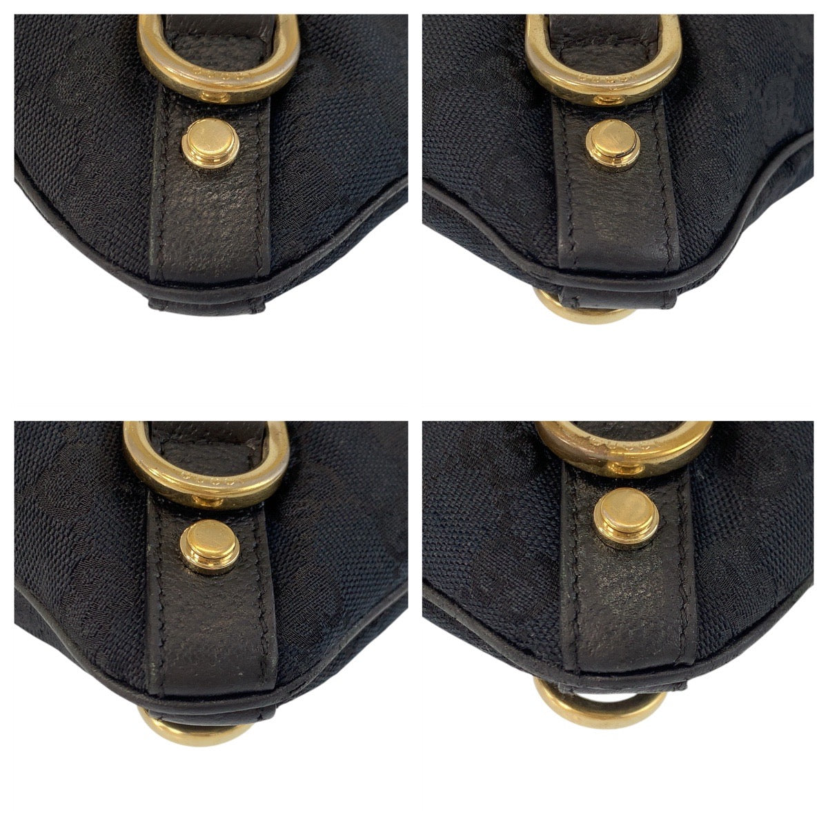 GUCCI Shoulder Bag 131326 GG canvas black Abbey