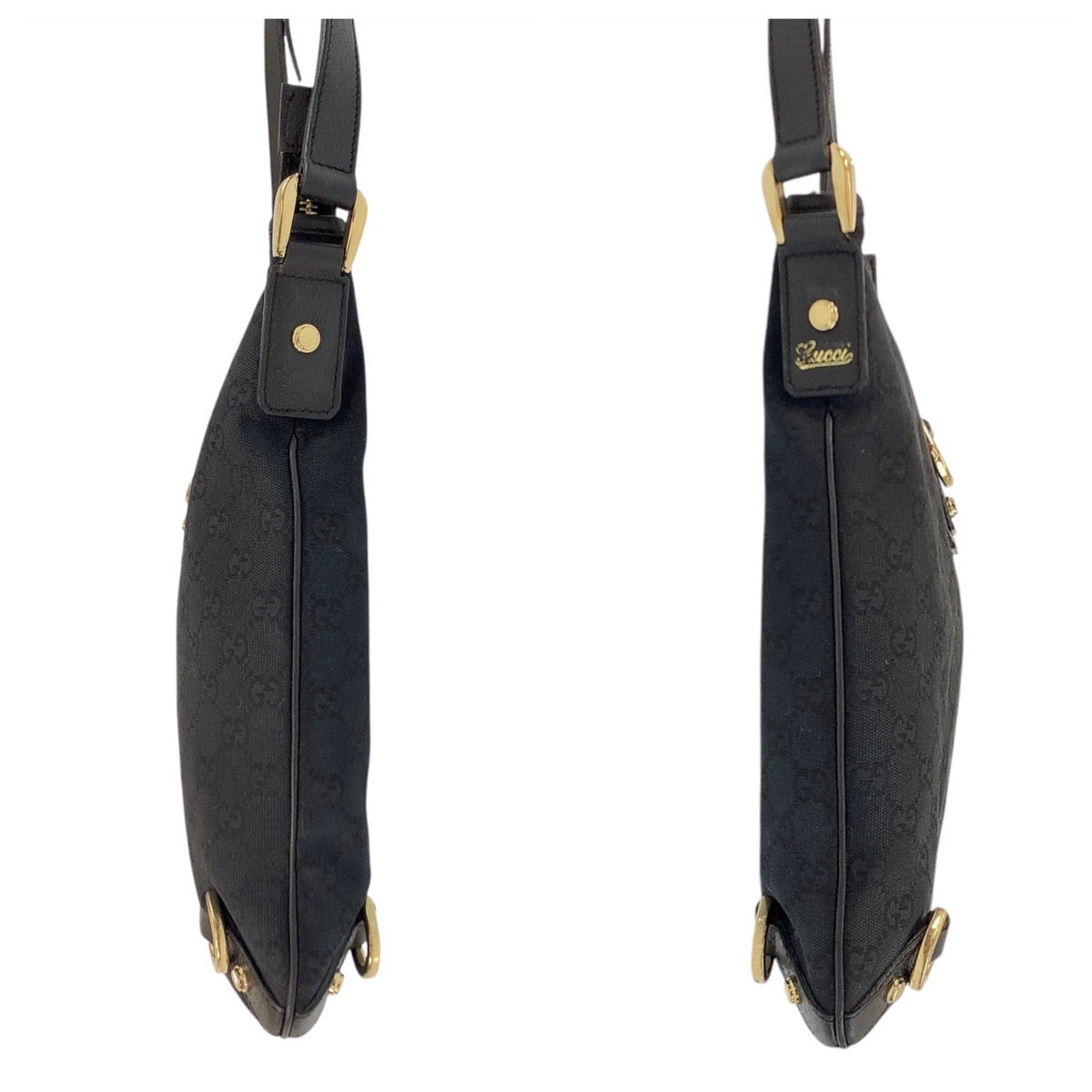 GUCCI Shoulder Bag 131326 GG canvas black Abbey