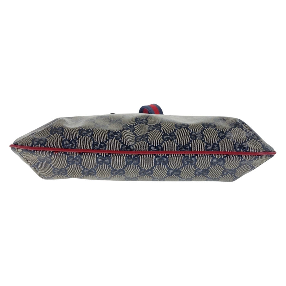 GUCCI Shoulder Bag 189749 Coated canvas Navy Sherry line GG crystal