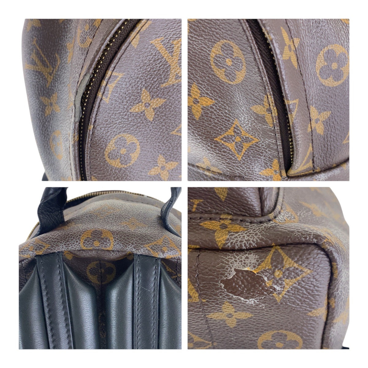LOUIS VUITTON Backpack M44871 PVC Brown Monogram Palm Springs PM
