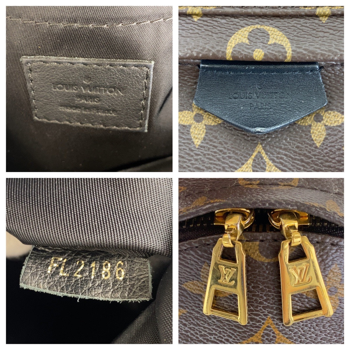 LOUIS VUITTON Backpack M44871 PVC Brown Monogram Palm Springs PM