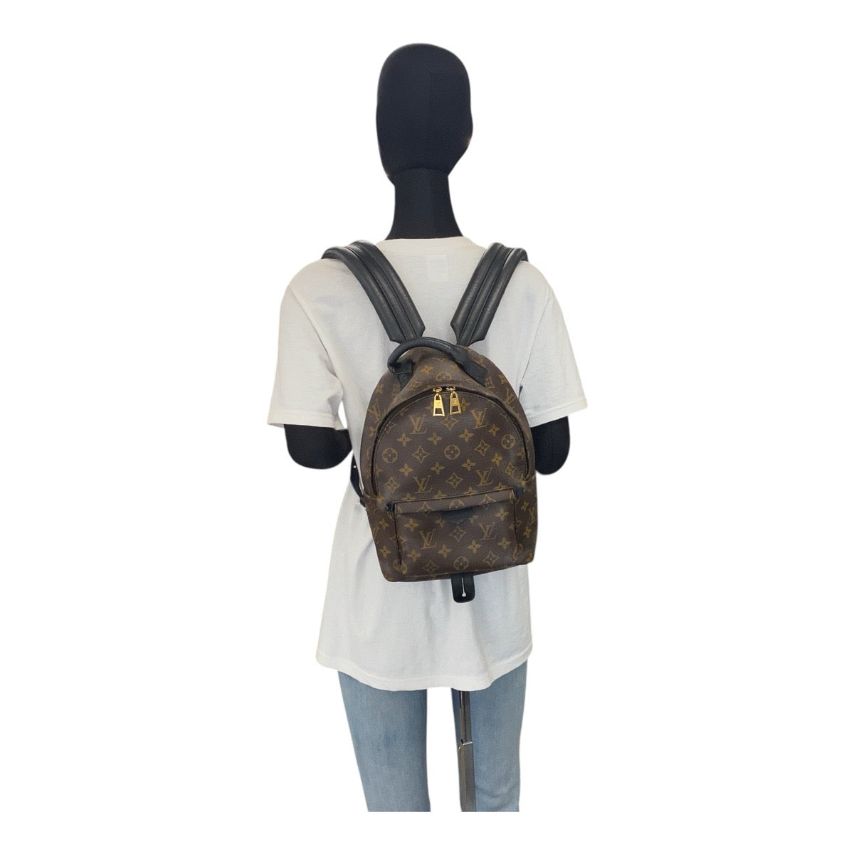 LOUIS VUITTON Backpack M44871 PVC Brown Monogram Palm Springs PM