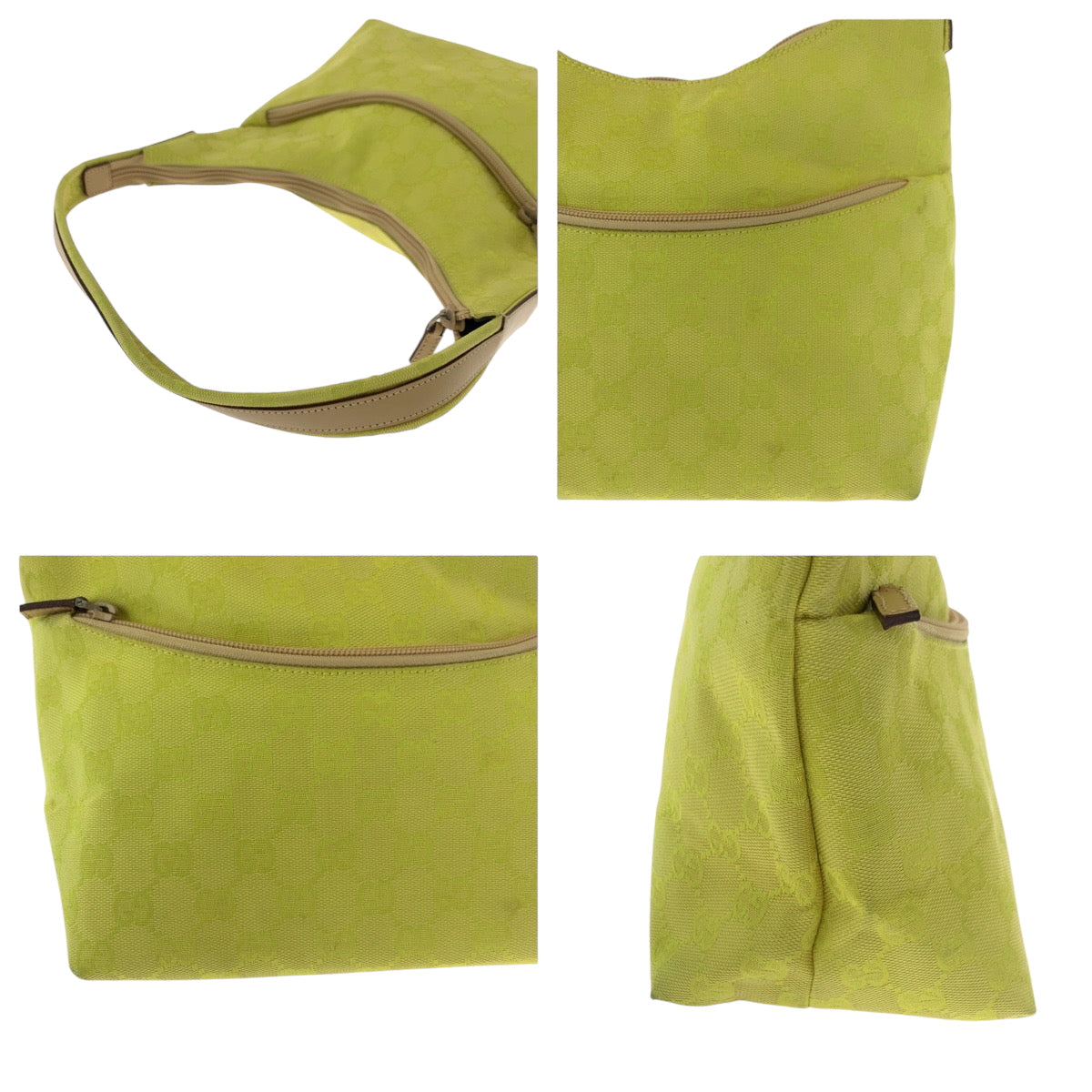 GUCCI Shoulder Bag 001 3386 GG canvas yellow