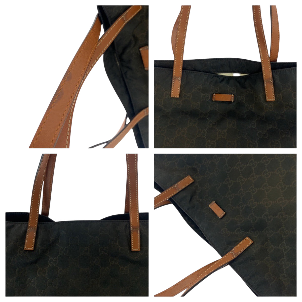 GUCCI Tote Bag 524947 Nylon Dark brown