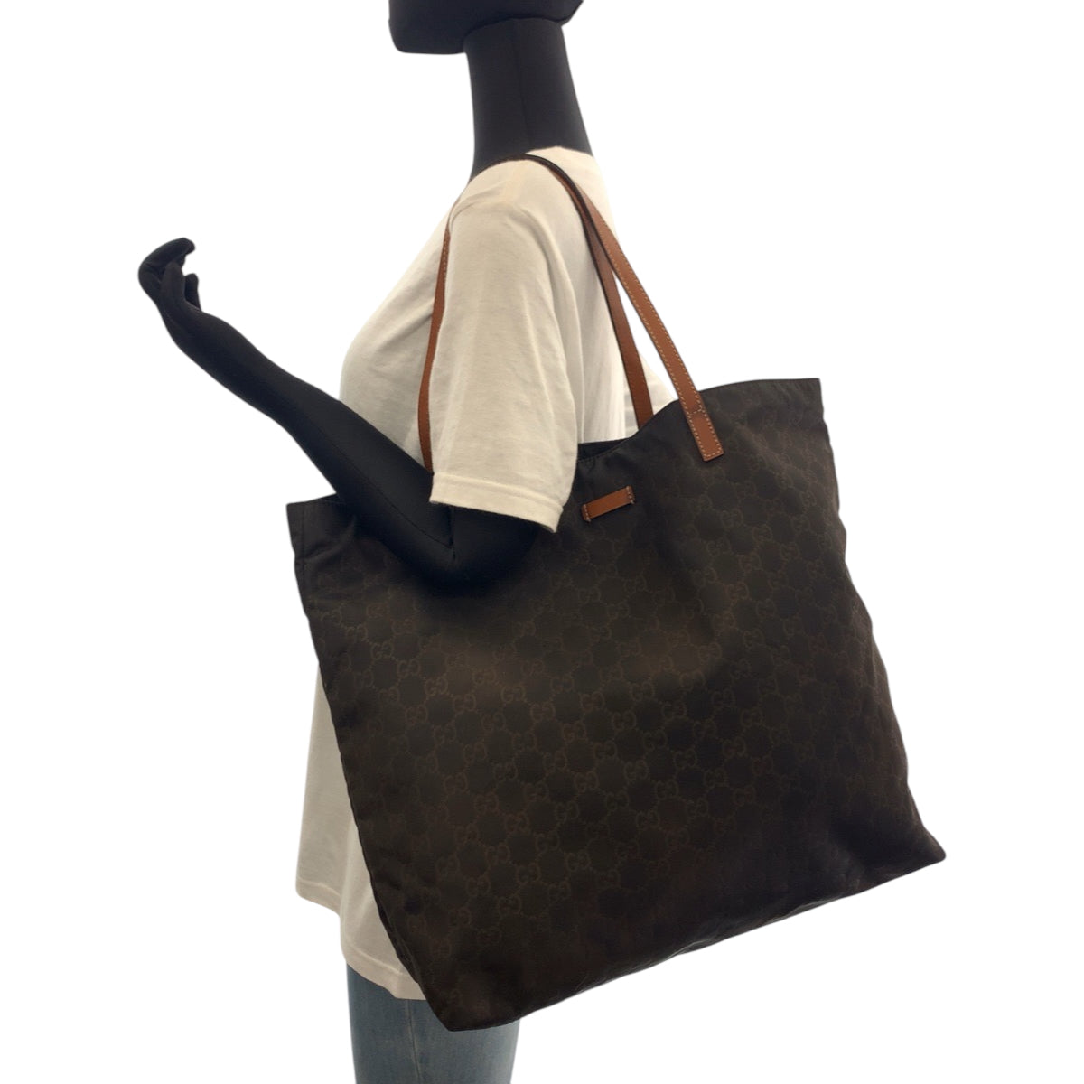 GUCCI Tote Bag 524947 Nylon Dark brown