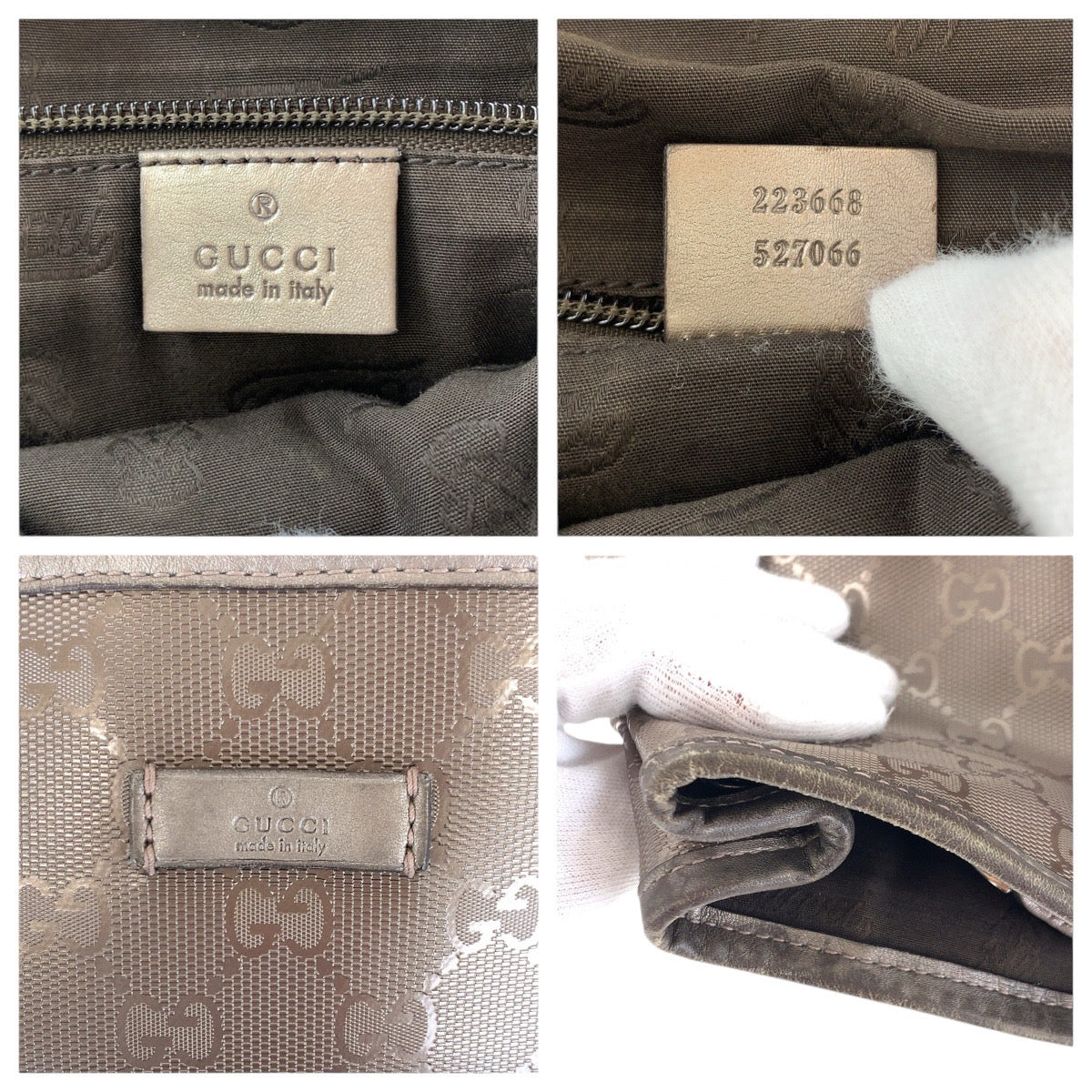 GUCCI Tote Bag 223668 GG canvas Brown GG implementation GG implementation