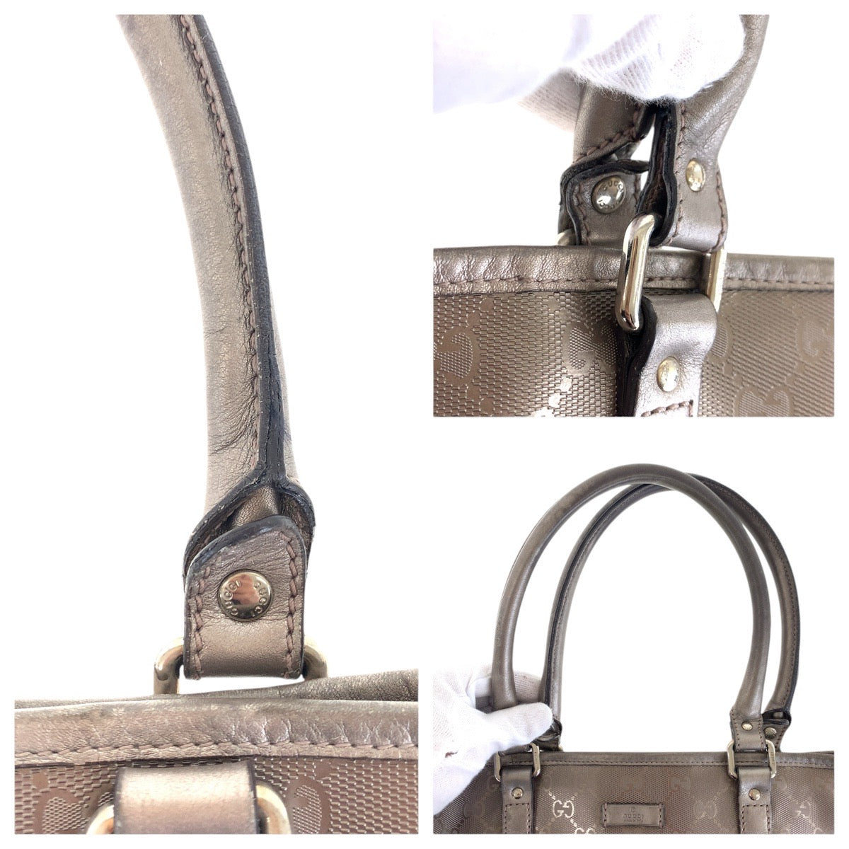GUCCI Tote Bag 223668 GG canvas Brown GG implementation GG implementation