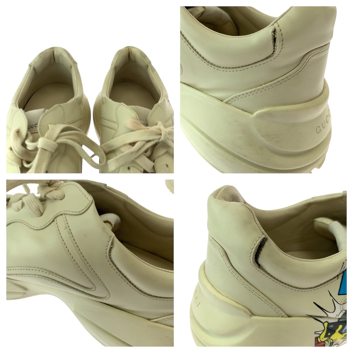 GUCCI sneakers 646509 leather White multicolor Disney collaboration Ryton 13