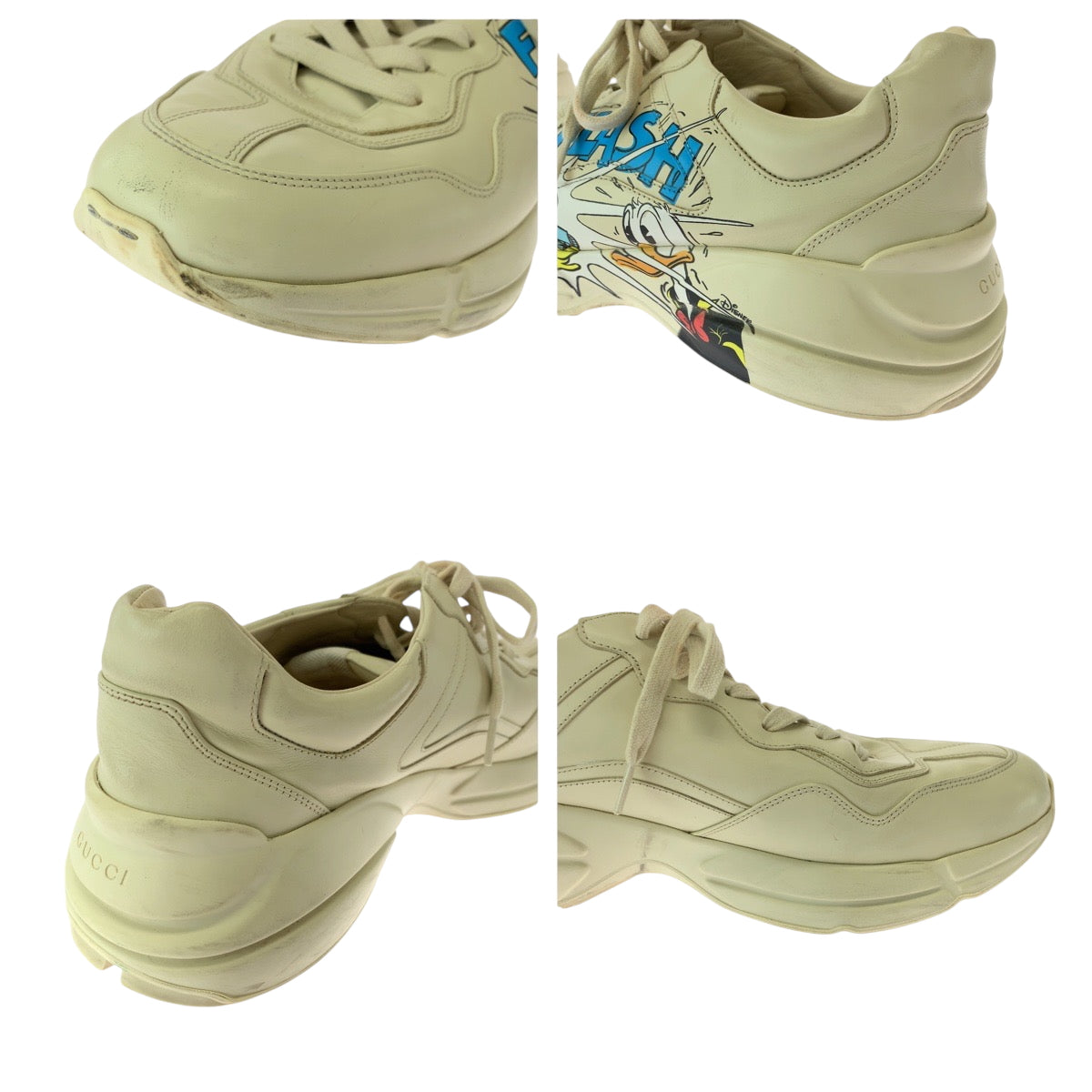 GUCCI sneakers 646509 leather White multicolor Disney collaboration Ryton 13