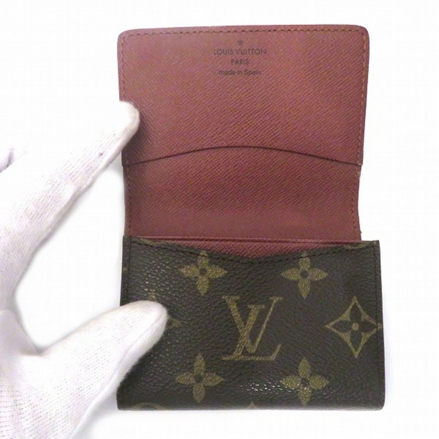 Louis Vuitton Brown Canvas Card case wallet accessories