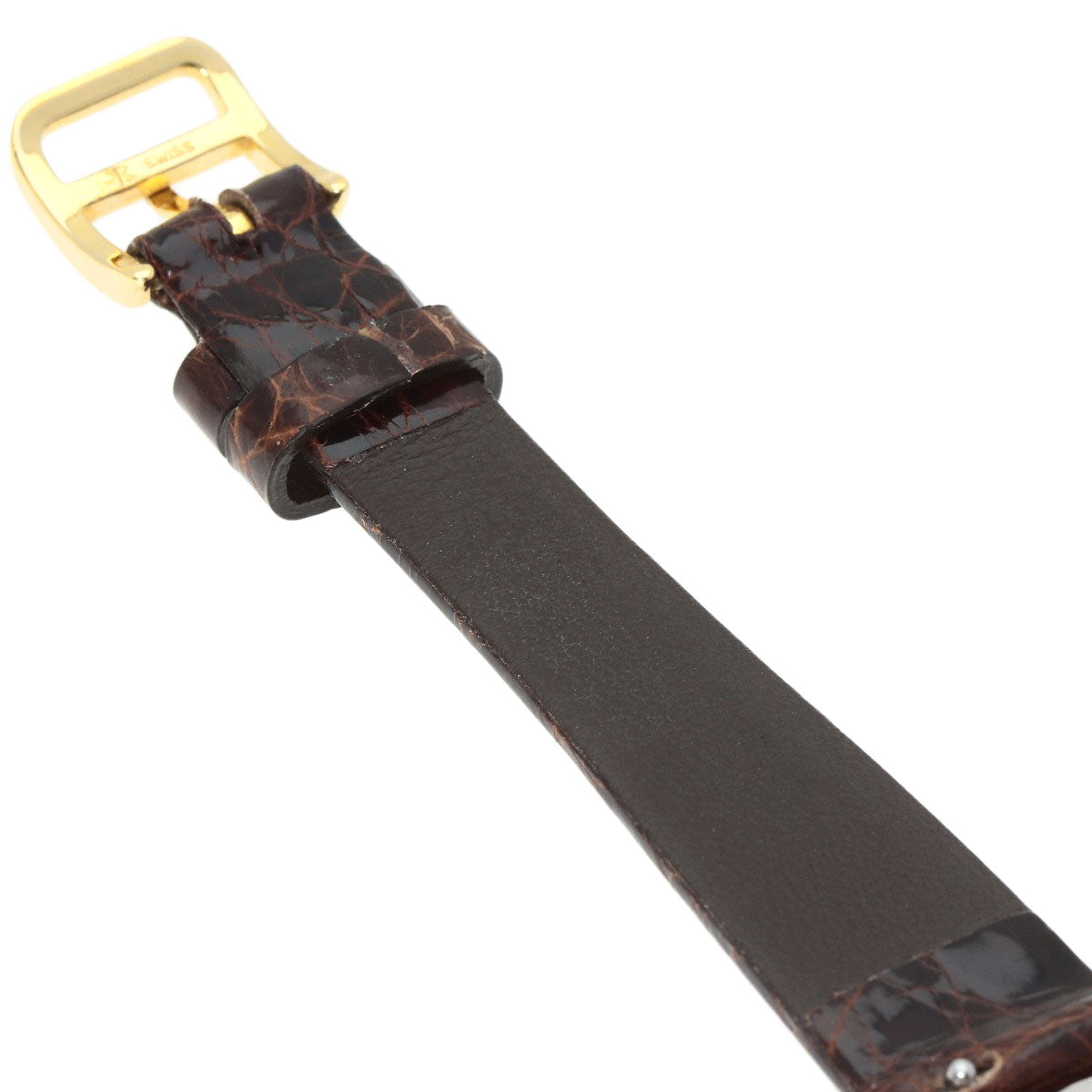 HERMES Watches Quartz Stainless Steel, Leather gold Clipper Ivory dial Women Used