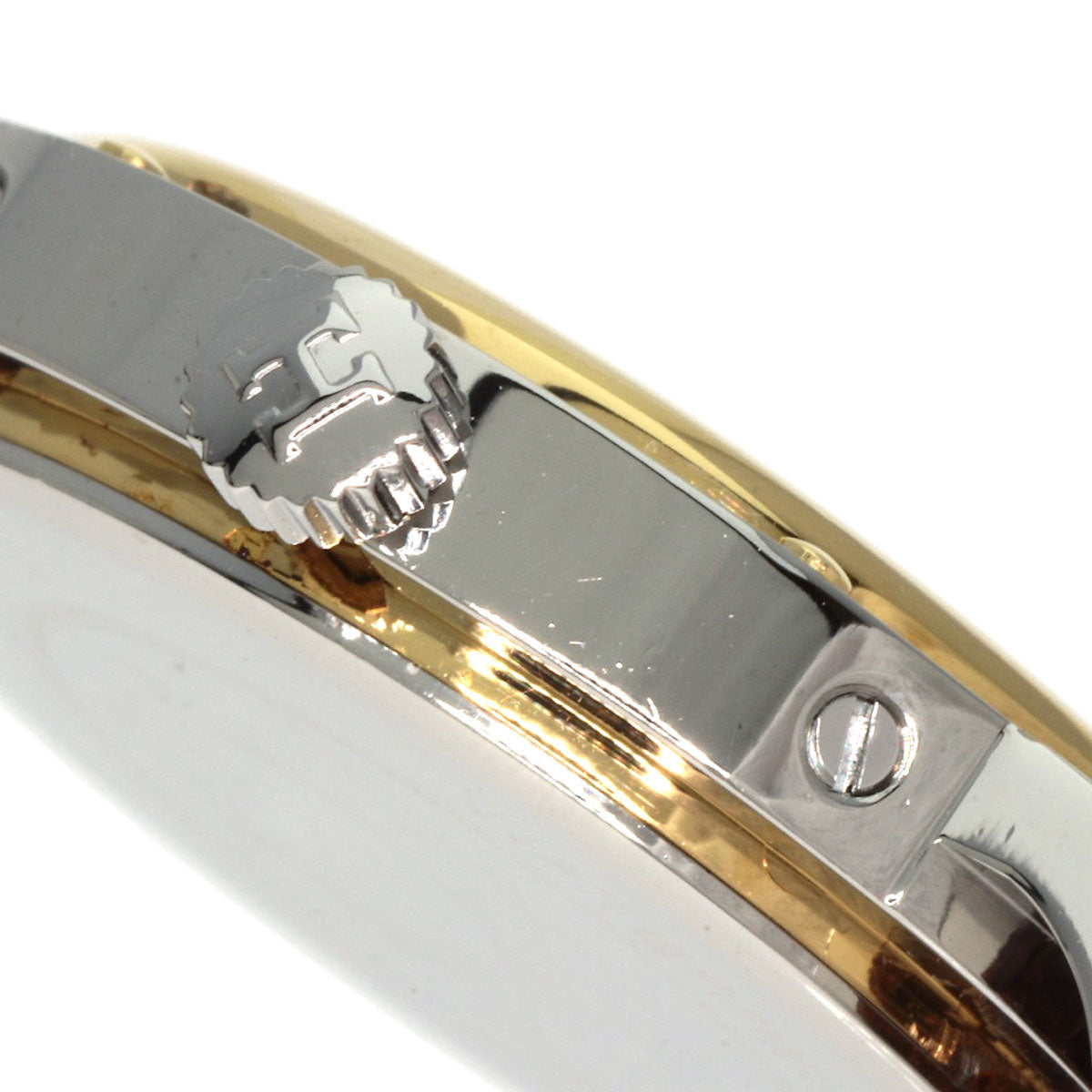 HERMES Watches Quartz Stainless Steel, Leather gold Clipper Ivory dial Women Used