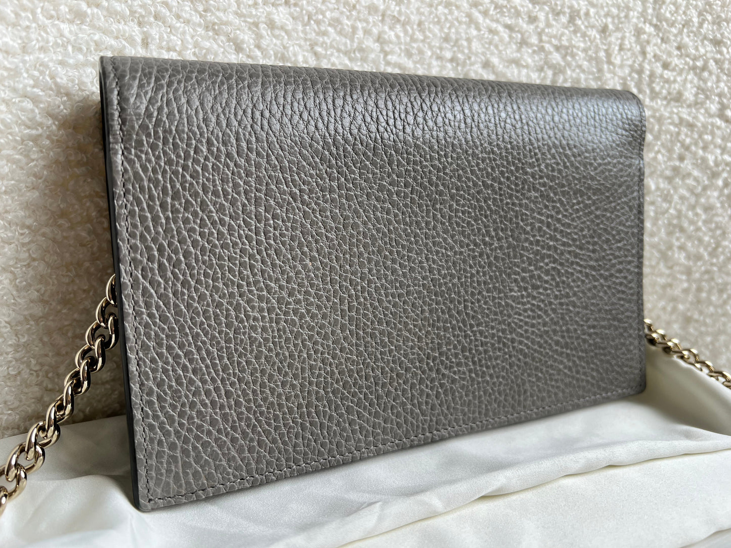Gucci Dollar Grey Interlocking Chain Wallet