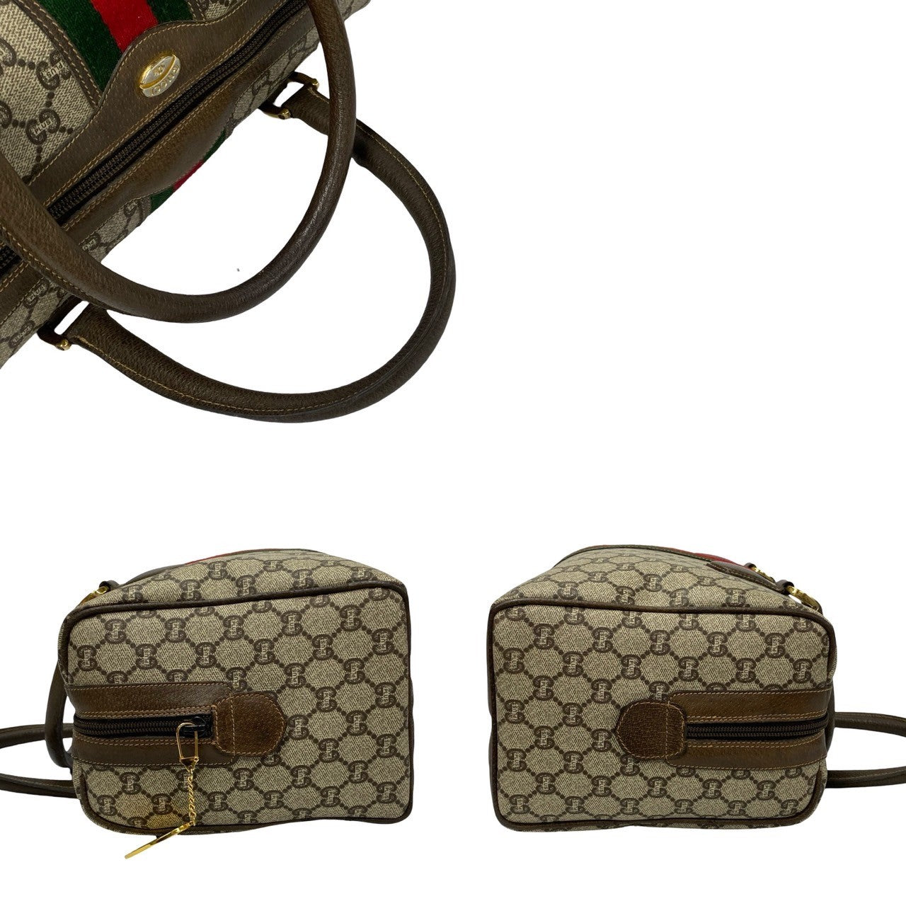 GUCCI Handbag leather Brown Sherry line
