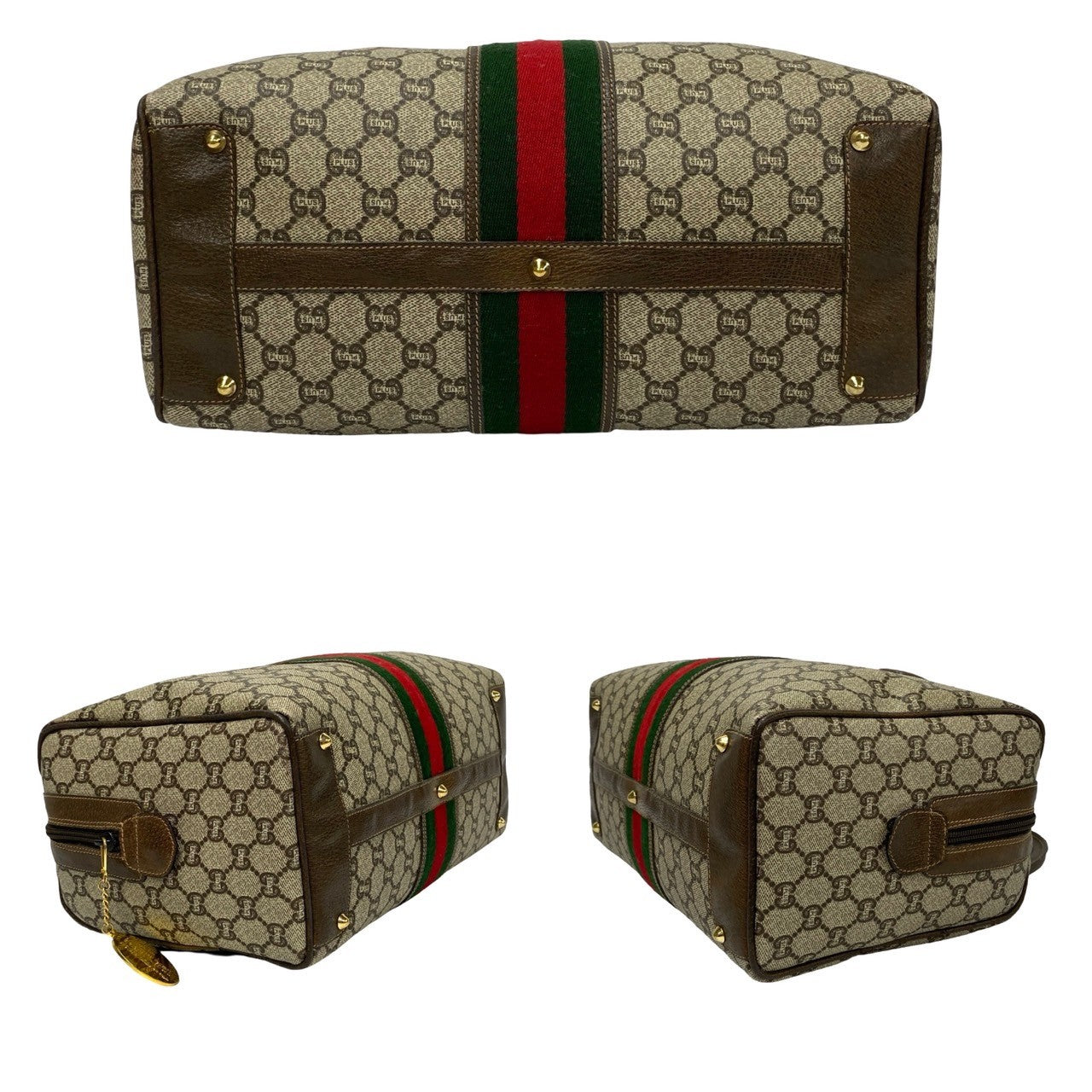 GUCCI Handbag leather Brown Sherry line