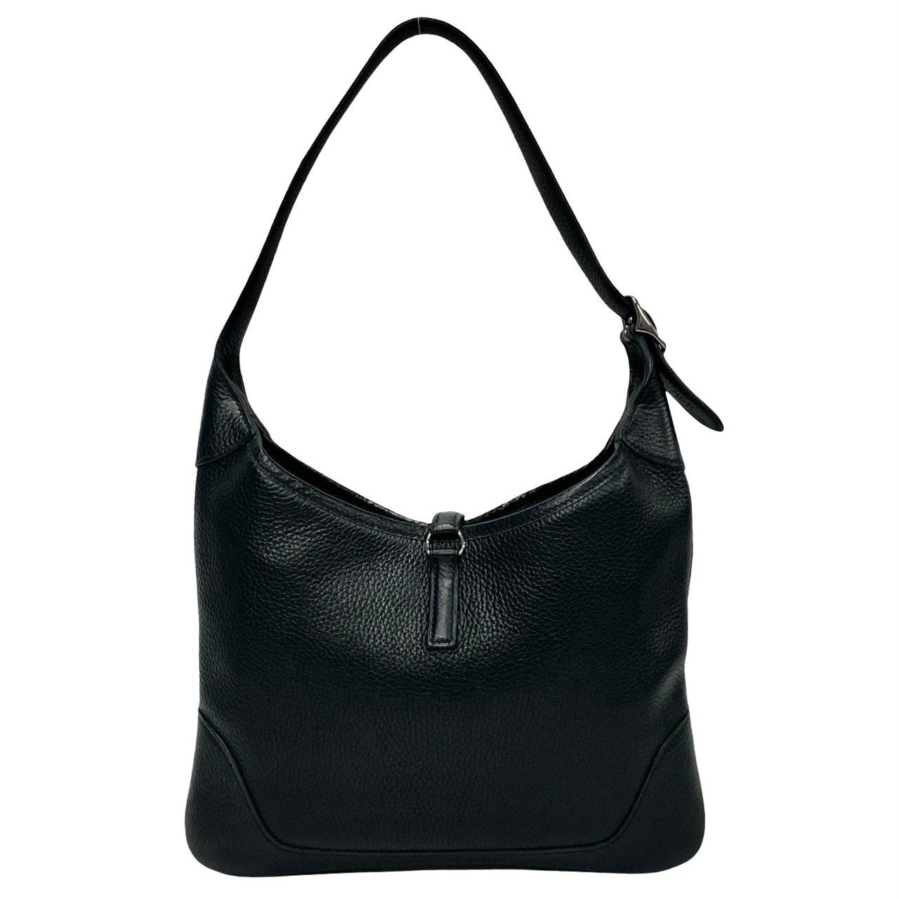 HERMES Shoulder Bag Taurillon Clemence black Trim 31