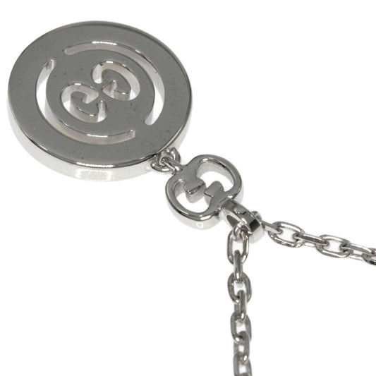 GUCCI Necklace K18WG Silver Icon Toile Diamond