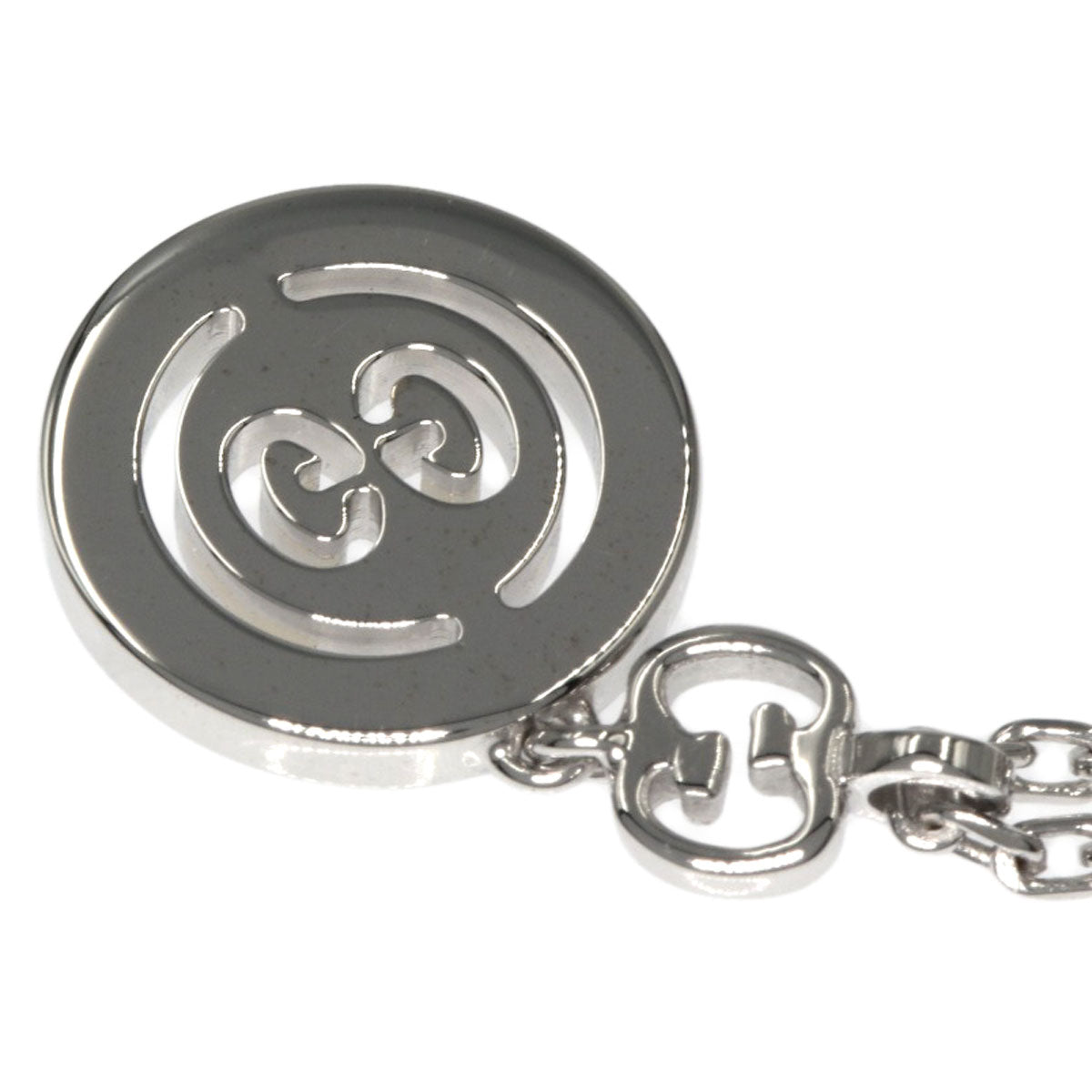 GUCCI Necklace K18WG Silver Icon Toile Diamond