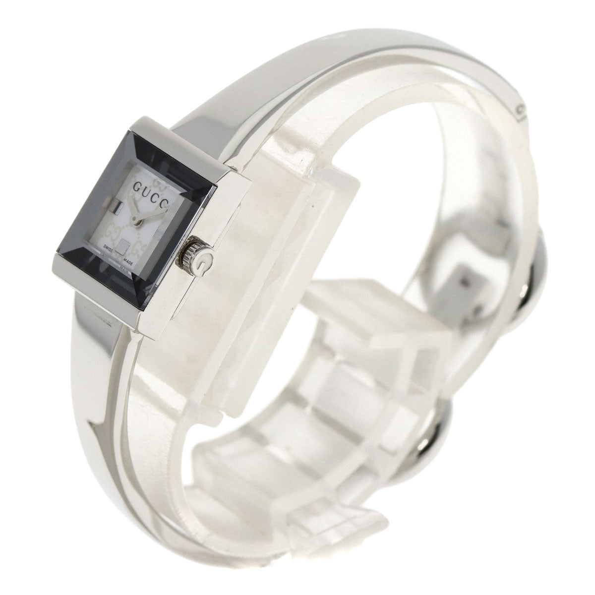 GUCCI Watches Quartz 128.5 Stainless Steel , Stainless Steel Silver GG G-frame White shell dial Women Used
