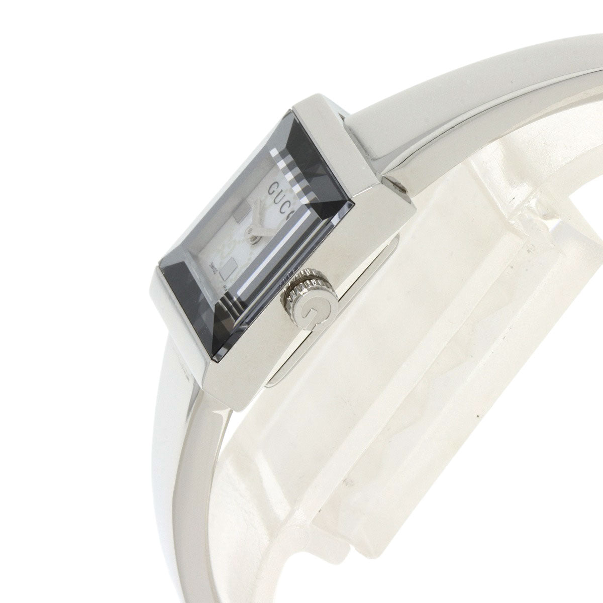 GUCCI Watches Quartz 128.5 Stainless Steel , Stainless Steel Silver GG G-frame White shell dial Women Used