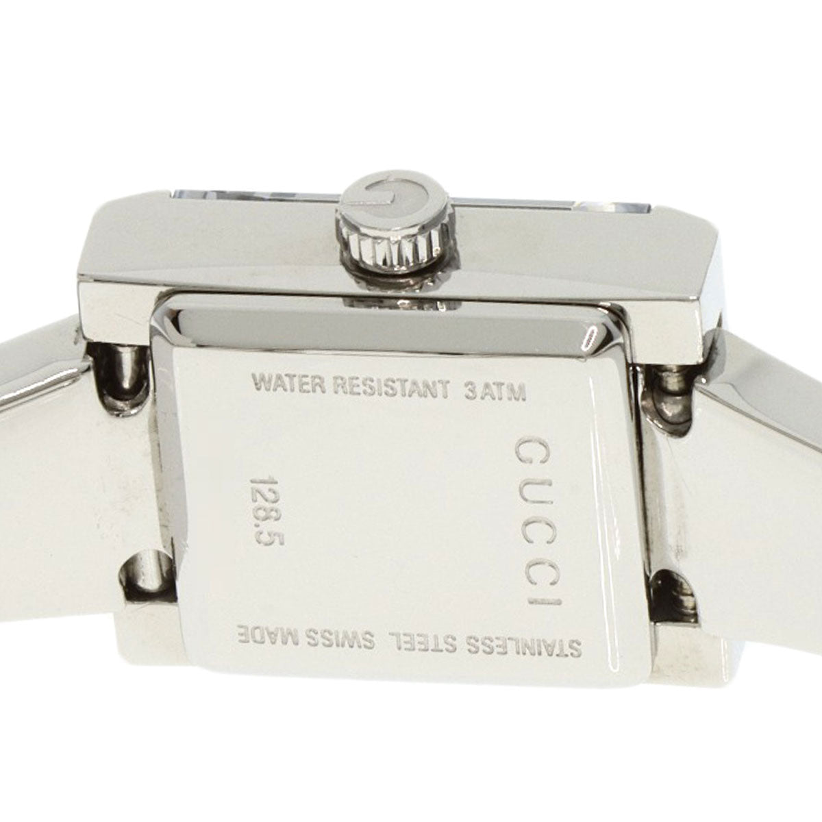 GUCCI Watches Quartz 128.5 Stainless Steel , Stainless Steel Silver GG G-frame White shell dial Women Used