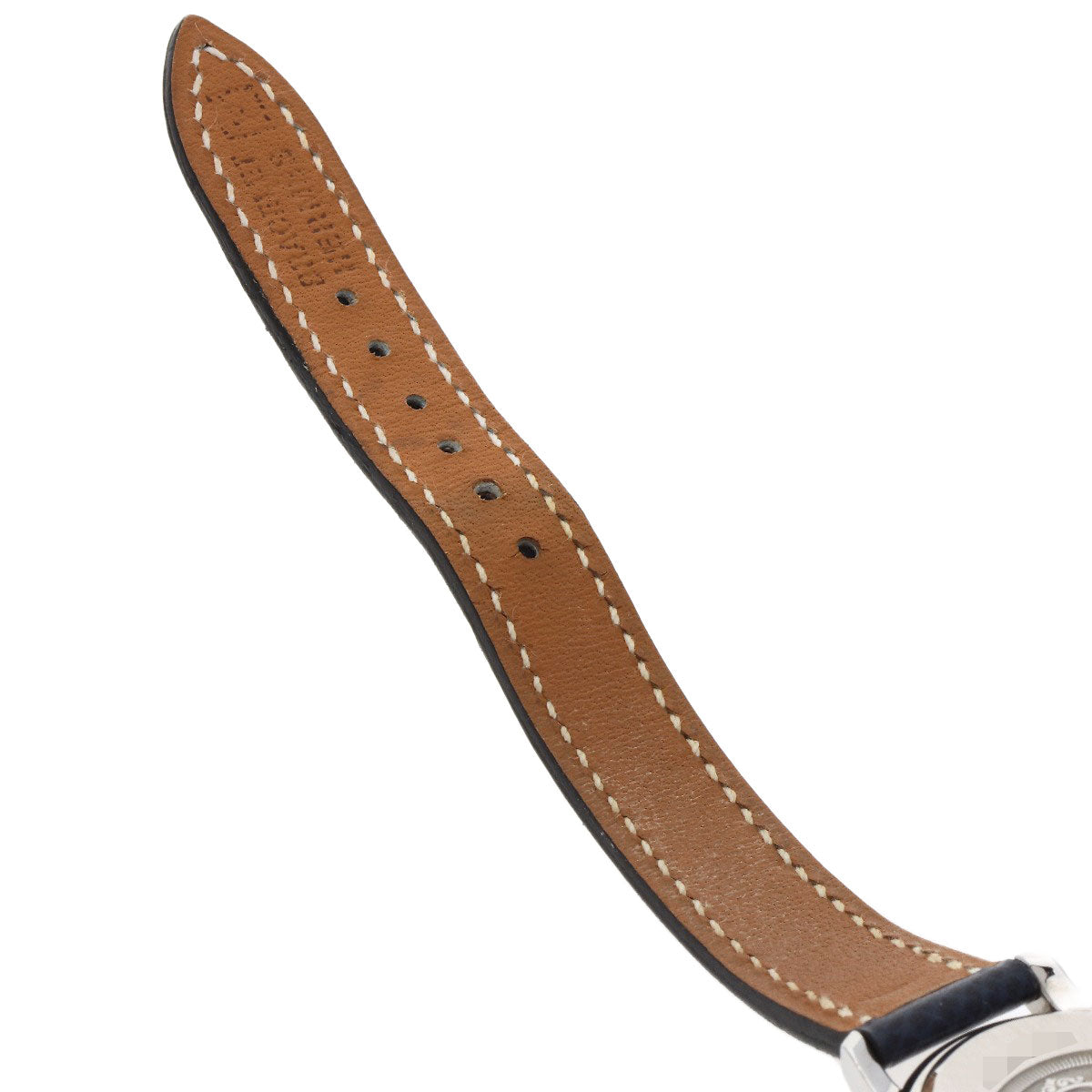 HERMES Watches Quartz CO1.510 Stainless Steel, Leather Silver Clipper oval white dial Women Used