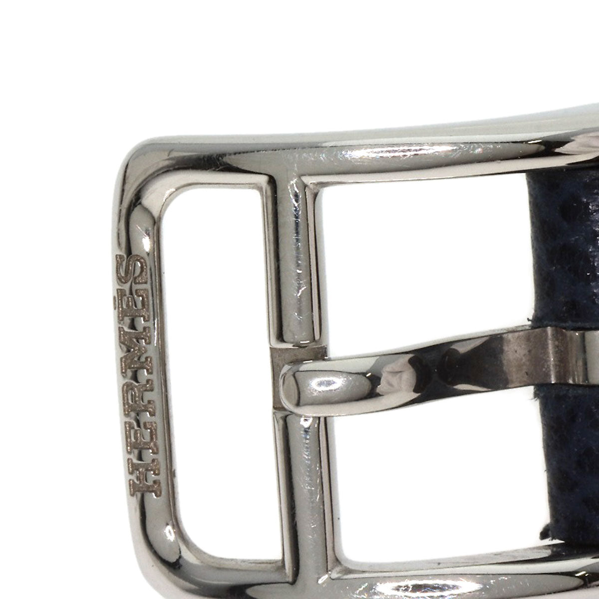 HERMES Watches Quartz CO1.510 Stainless Steel, Leather Silver Clipper oval white dial Women Used