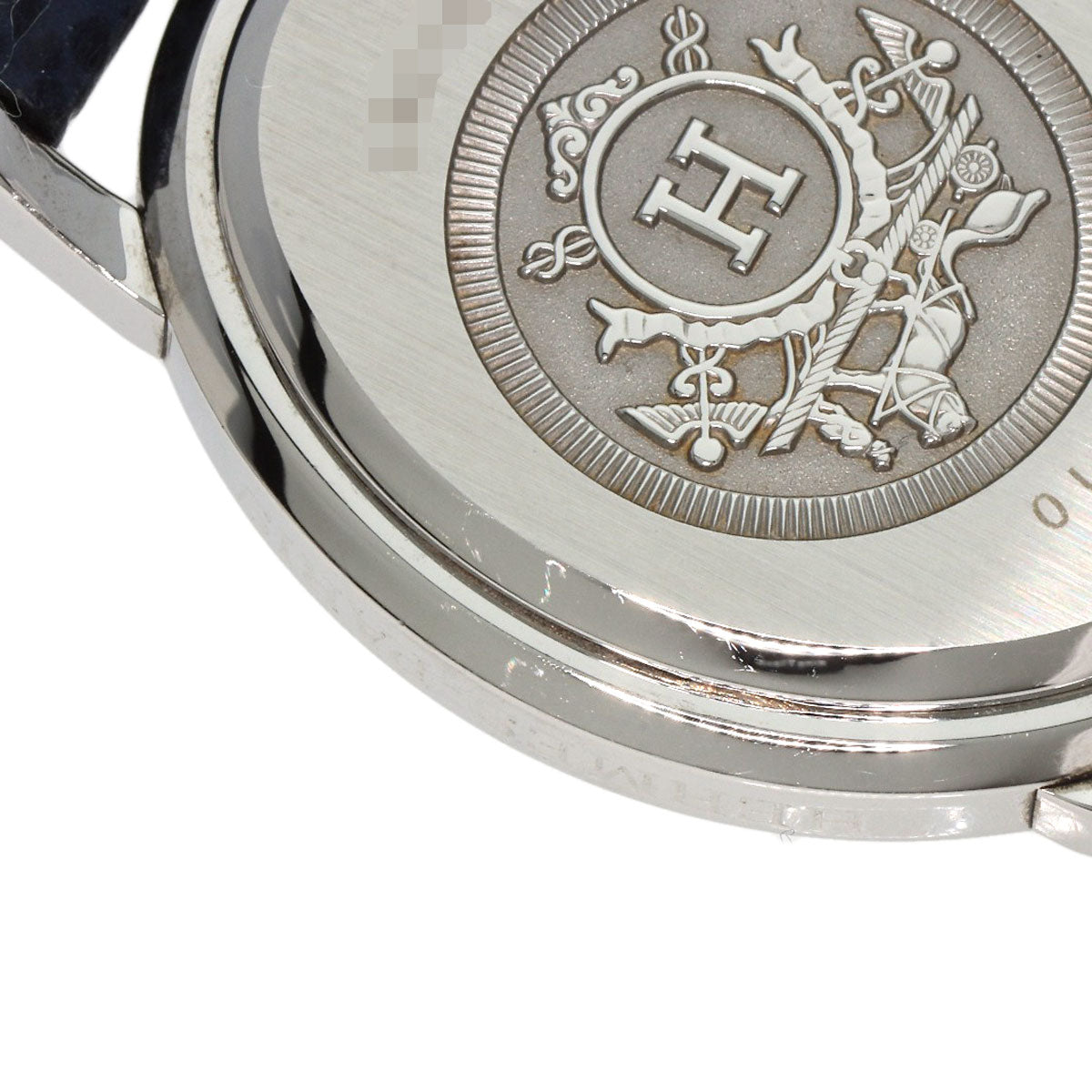 HERMES Watches Quartz CO1.510 Stainless Steel, Leather Silver Clipper oval white dial Women Used