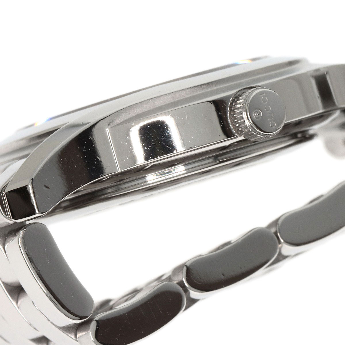 GUCCI Watches Quartz 5500L Stainless Steel , Stainless Steel Silver Round face Silver dial Women Used