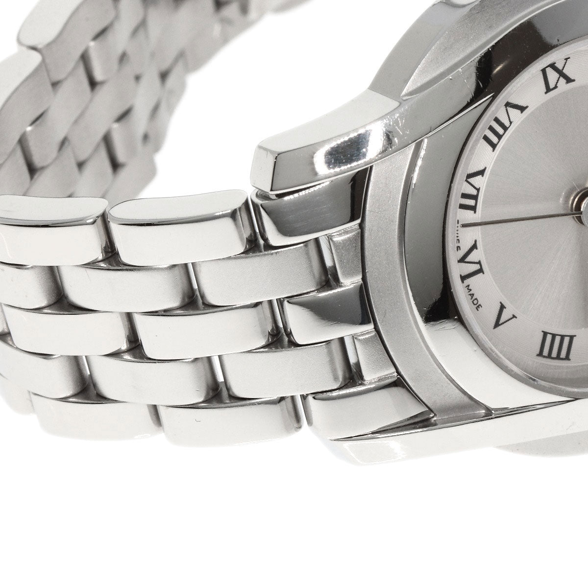 GUCCI Watches Quartz 5500L Stainless Steel , Stainless Steel Silver Round face Silver dial Women Used