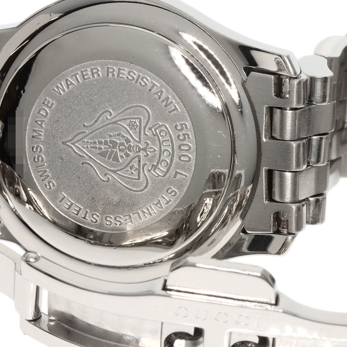GUCCI Watches Quartz 5500L Stainless Steel , Stainless Steel Silver Round face Silver dial Women Used
