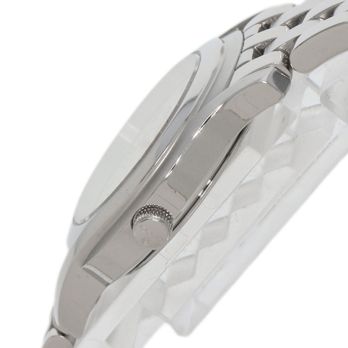 GUCCI Watches Quartz 5500L Stainless Steel , Stainless Steel Silver Round face Silver dial Women Used