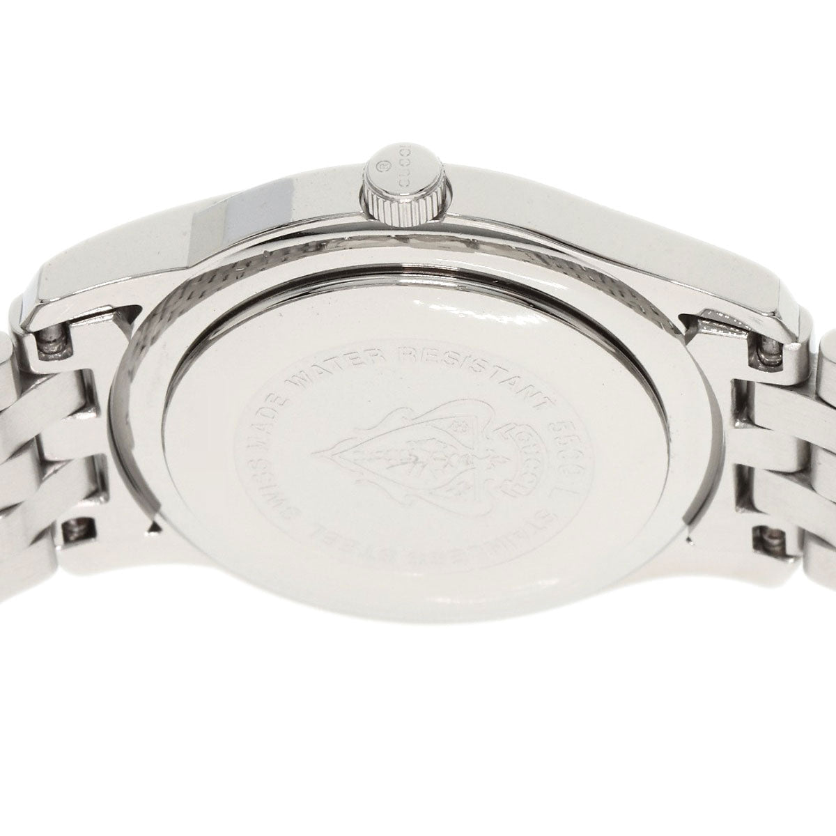 GUCCI Watches Quartz 5500L Stainless Steel , Stainless Steel Silver Round face Silver dial Women Used