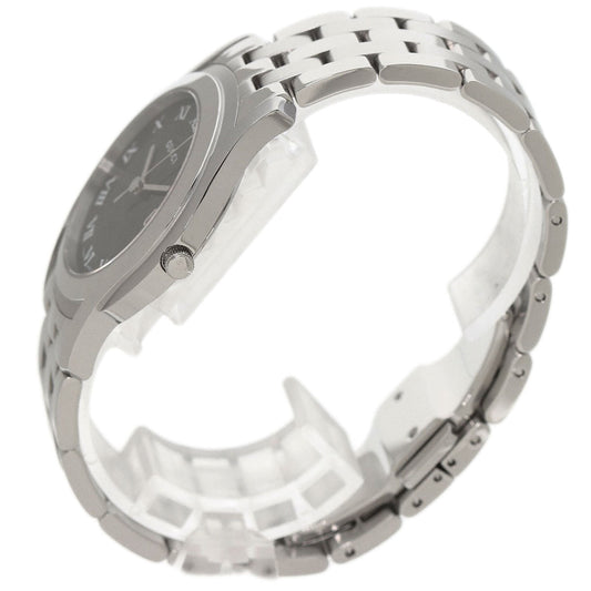 GUCCI Watches Quartz 5500M Stainless Steel , Stainless Steel Silver Round face black dial mens Used