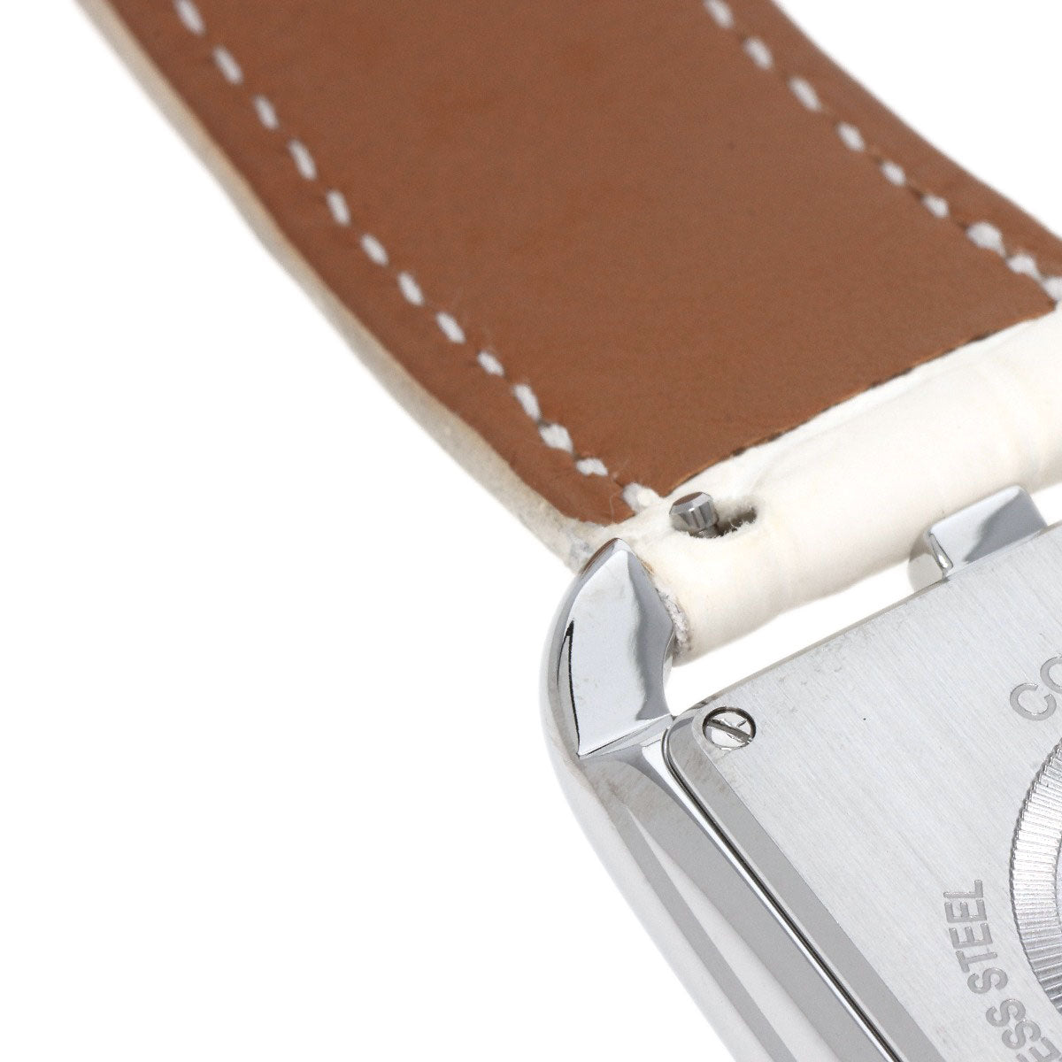 HERMES Watches Quartz CC3.730 Stainless Steel, Leather, Diamond Silver Cape Cod Chene Dunkle White shell dial Women Used