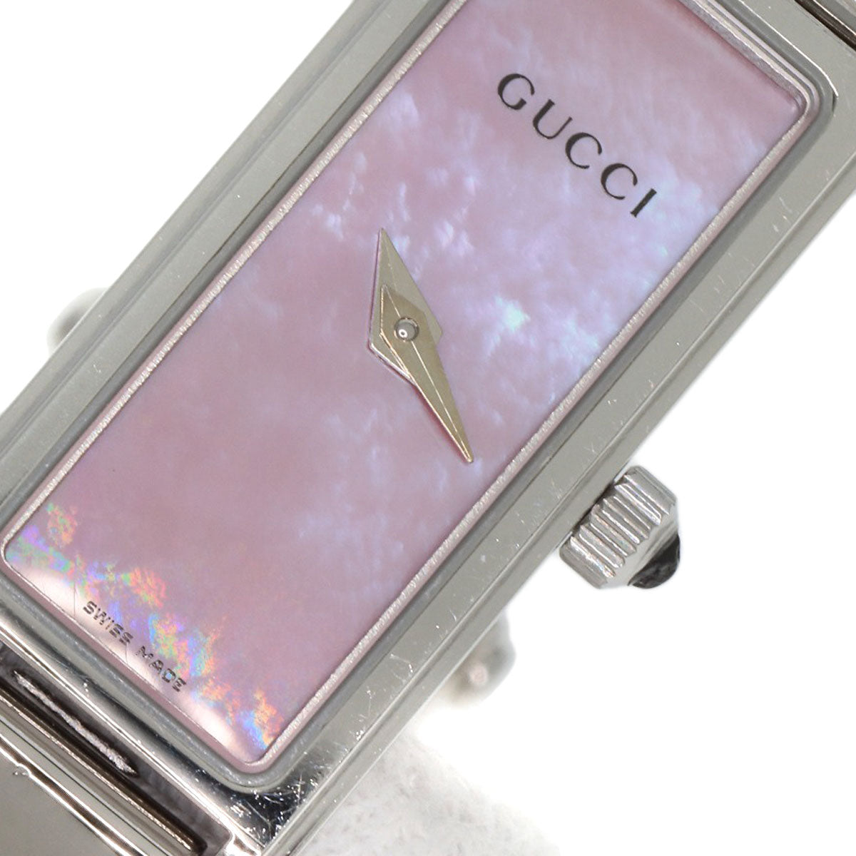 GUCCI Watches Quartz Stainless Steel , Stainless Steel Silver 1500L Pink shell dial Women Used