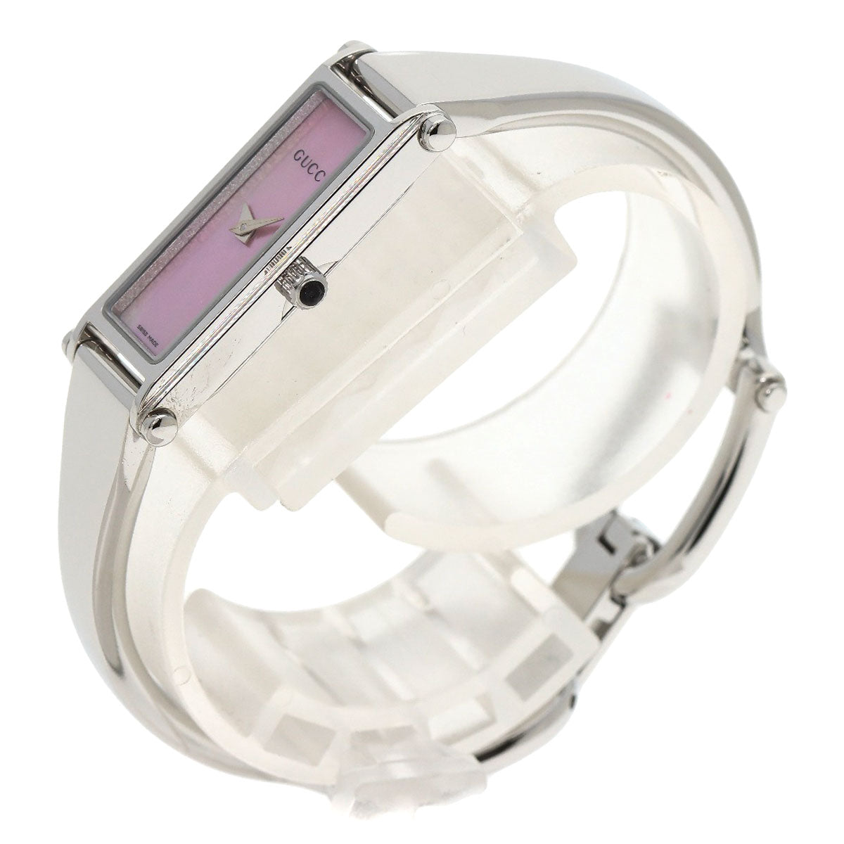 GUCCI Watches Quartz Stainless Steel , Stainless Steel Silver 1500L Pink shell dial Women Used