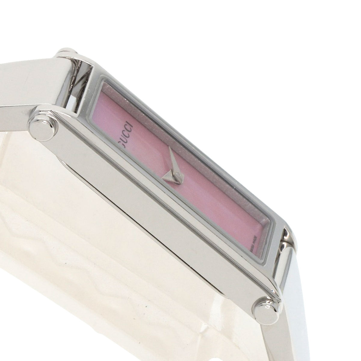 GUCCI Watches Quartz Stainless Steel , Stainless Steel Silver 1500L Pink shell dial Women Used