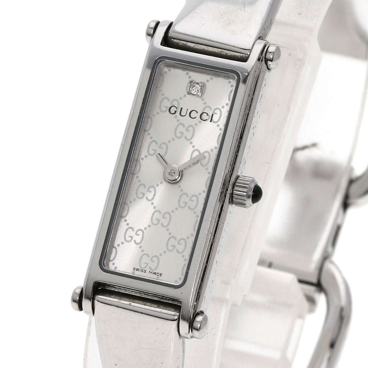 GUCCI Watches Quartz Stainless Steel Silver 1500L 1P Diamond Silver dial