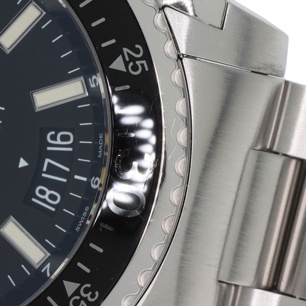 GUCCI Watches Quartz YA136.2 Stainless Steel , Stainless Steel Silver Dive DIVE black dial mens Used
