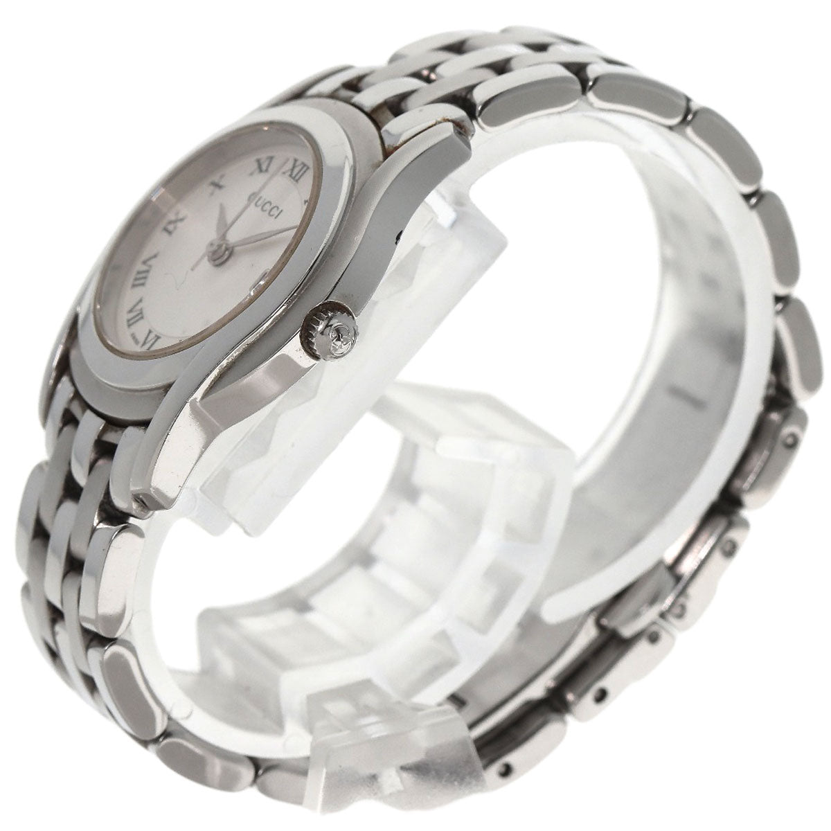 GUCCI Watches Quartz 5500L Stainless Steel Silver Round face Silver dial