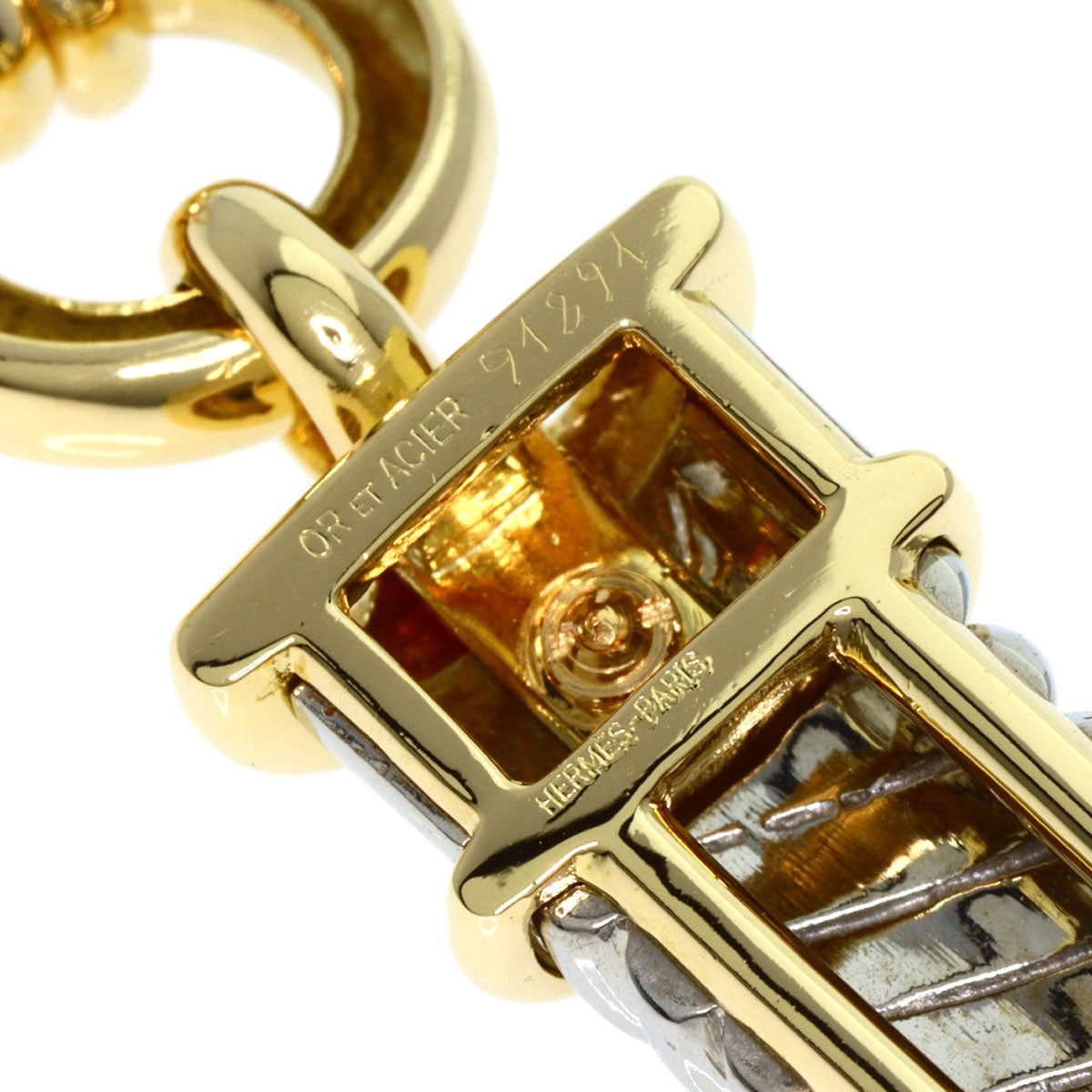HERMES Necklace 18K Yellow Gold gold diamond
