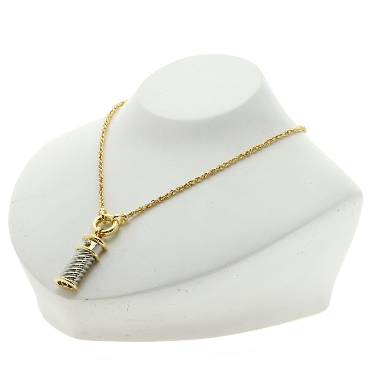 HERMES Necklace 18K Yellow Gold gold diamond