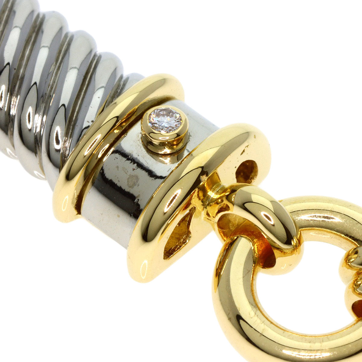 HERMES Necklace 18K Yellow Gold gold diamond