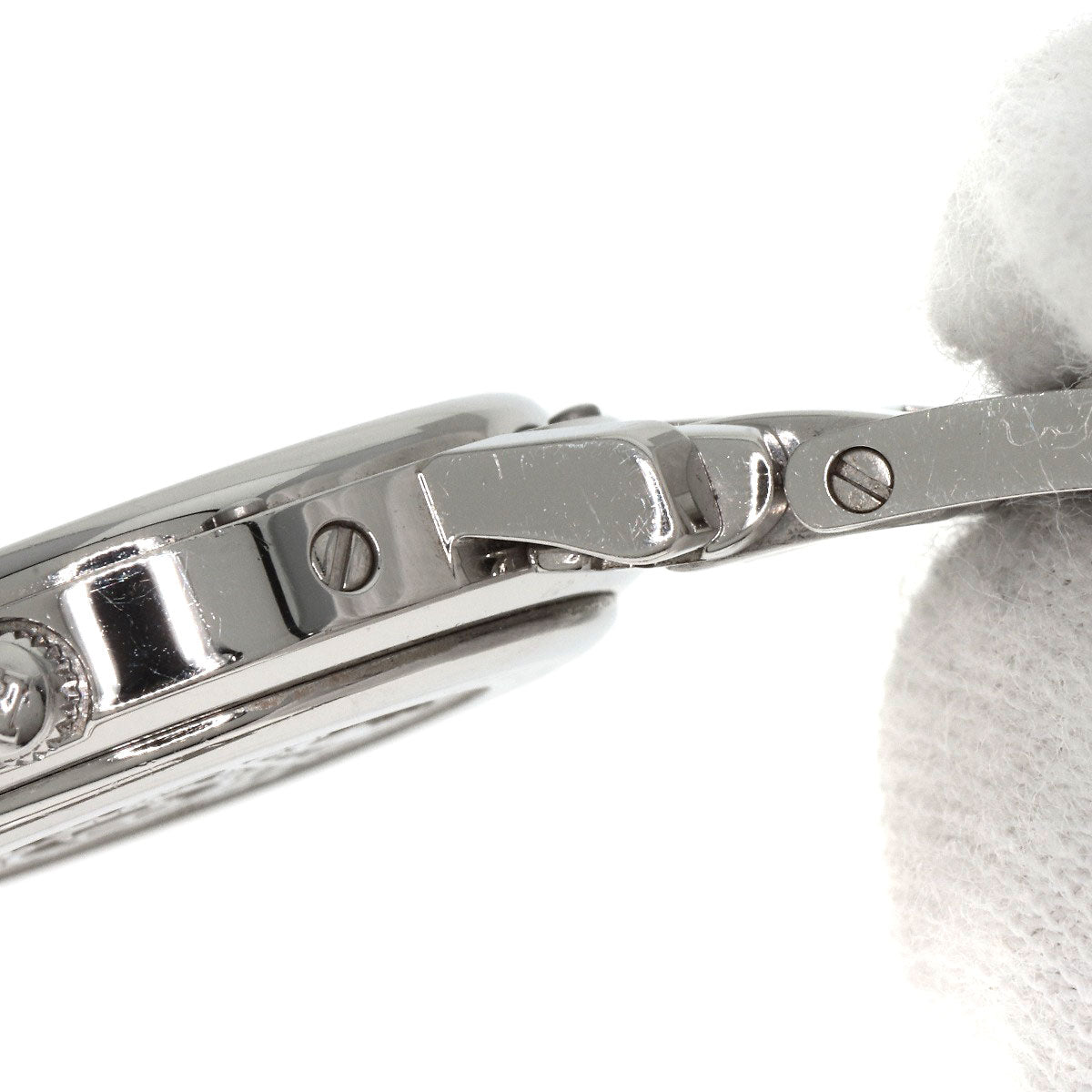 HERMES Watches Quartz CL4.210 Stainless Steel Silver Clipper Nacre Blue shell dial Women Used